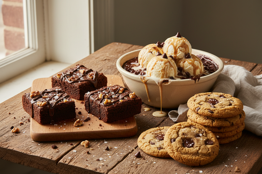 make them feel less AI generated and add toppings to the brownies